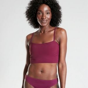 NWT Athleta Shirred Bra Cup Longline Bikini Top